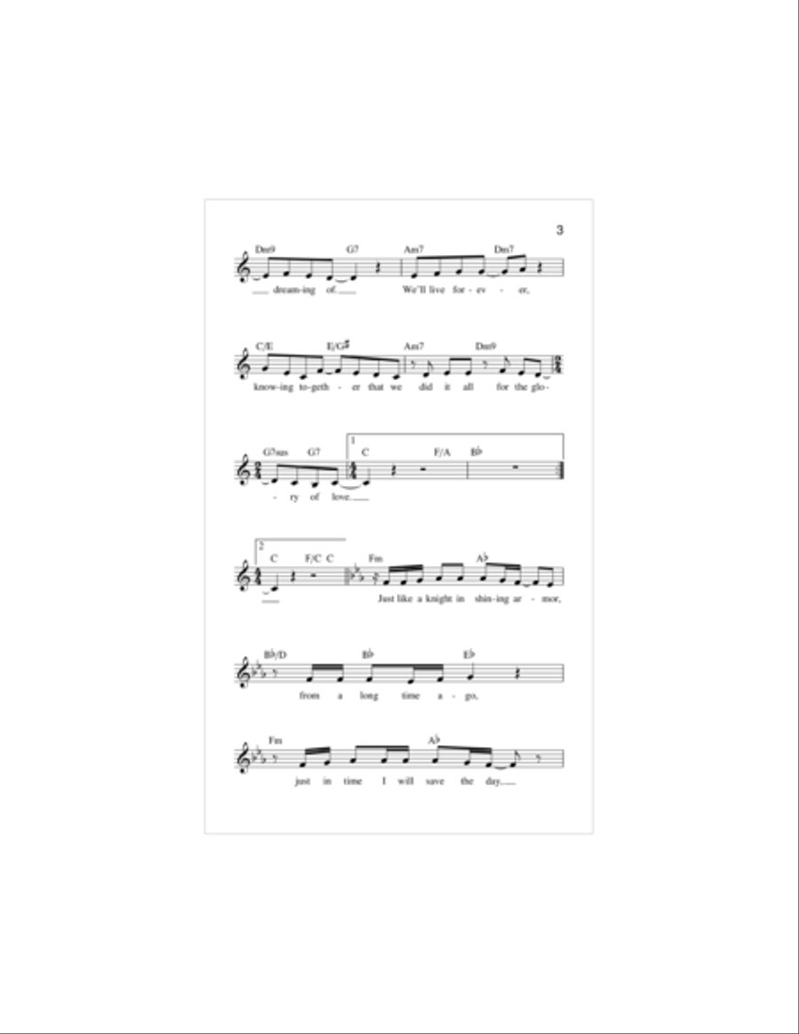 Glory Of Love Piano scores gallery preview page 3