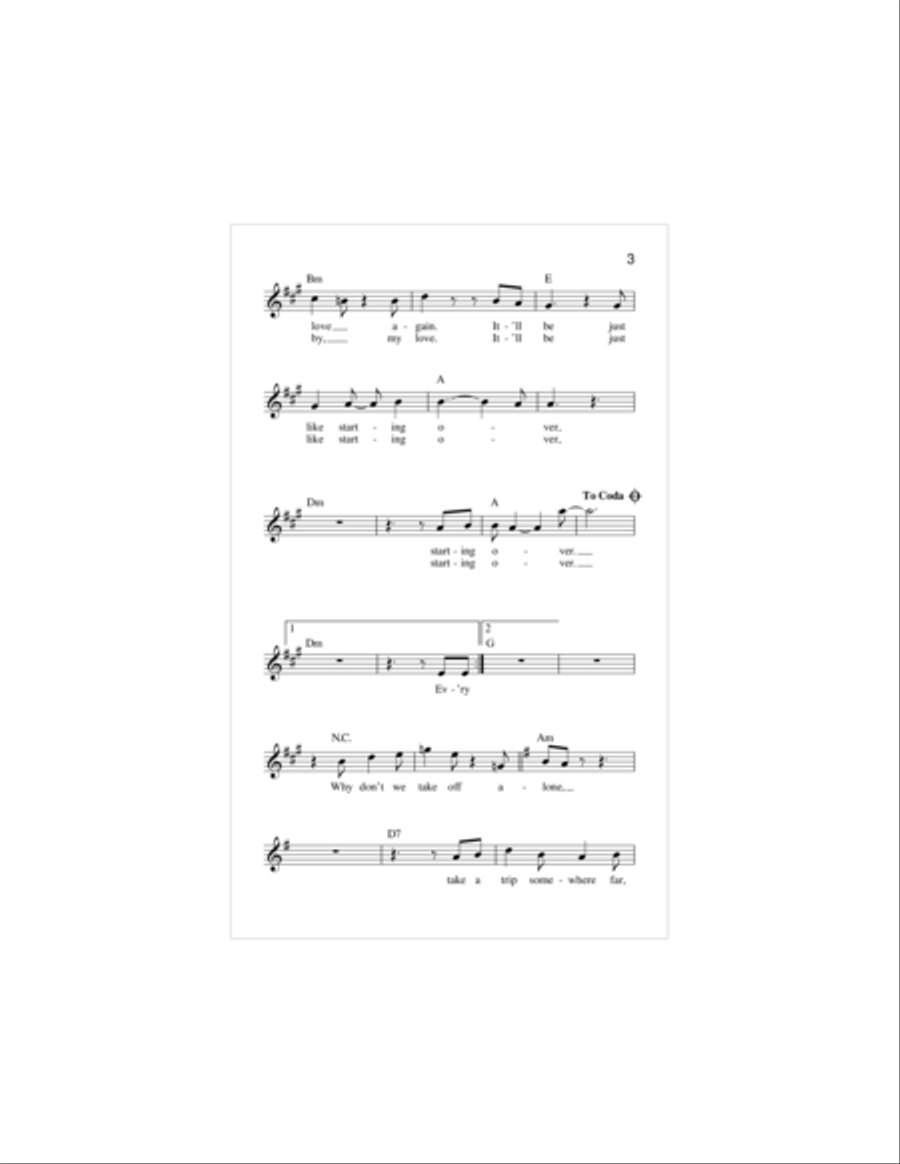(Just Like) Starting Over Piano scores gallery preview page 3