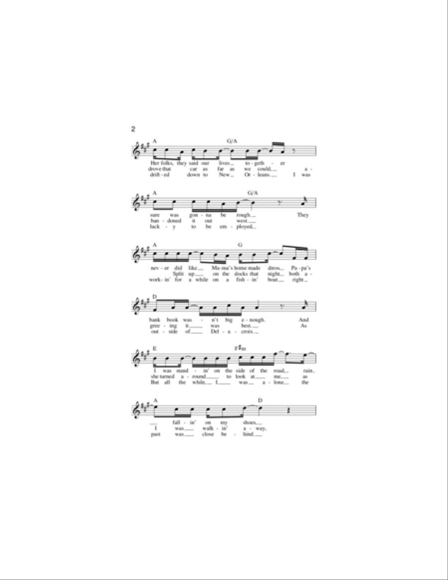 Tangled Up In Blue Piano scores gallery preview page 2
