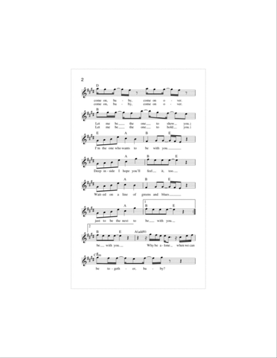 To Be With You Piano scores gallery preview page 2
