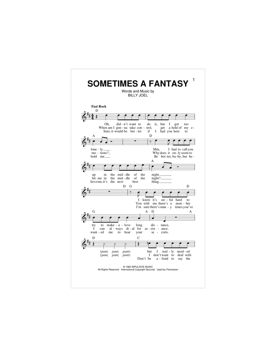 Sometimes A Fantasy Piano scores gallery preview page 1
