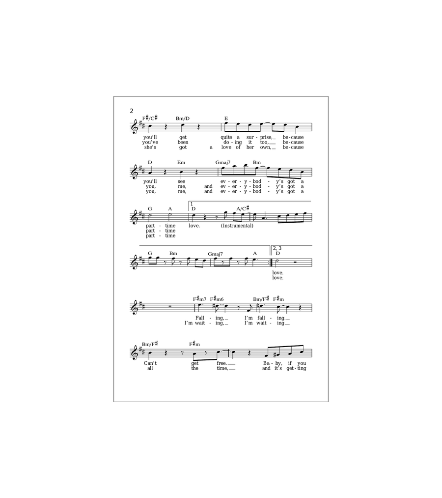 Part-Time Love Acoustic Guitar scores gallery preview page 2