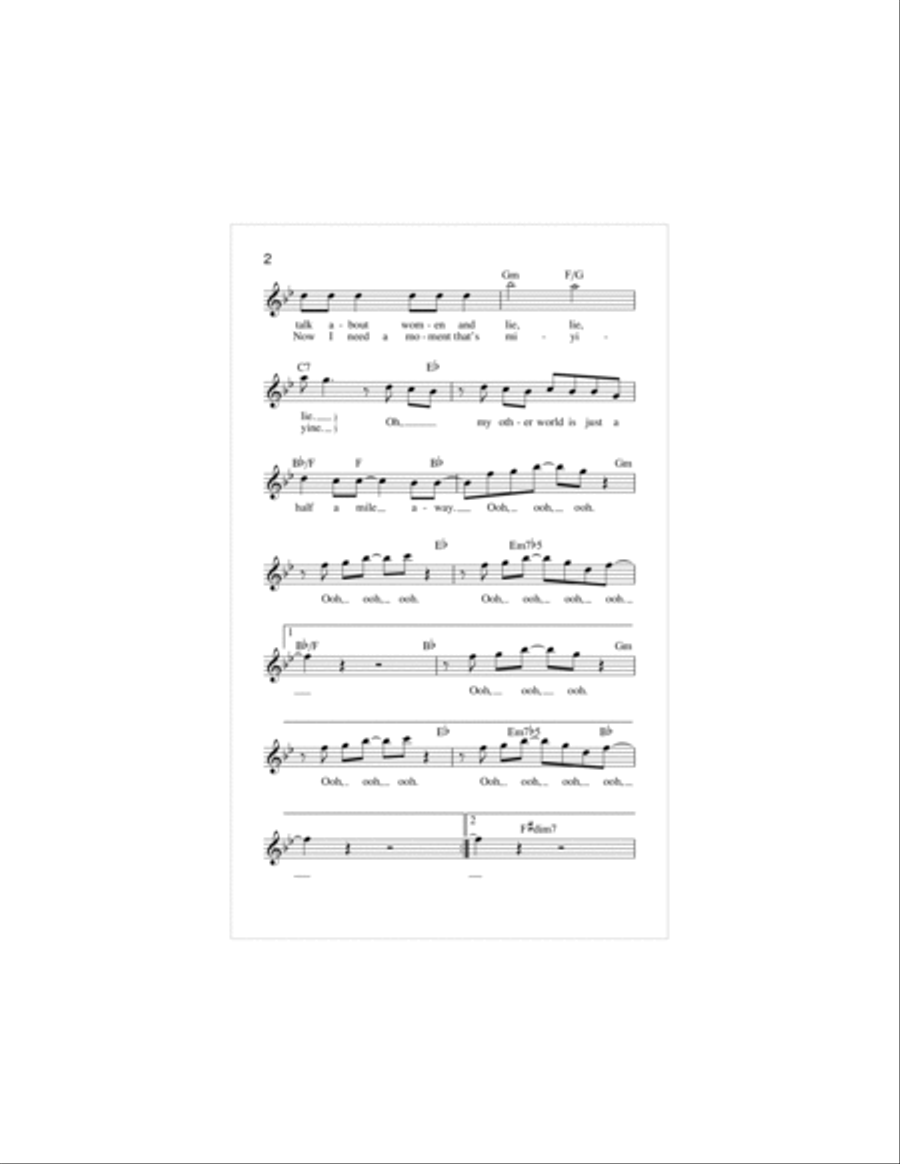 Half A Mile Away Piano scores gallery preview page 2