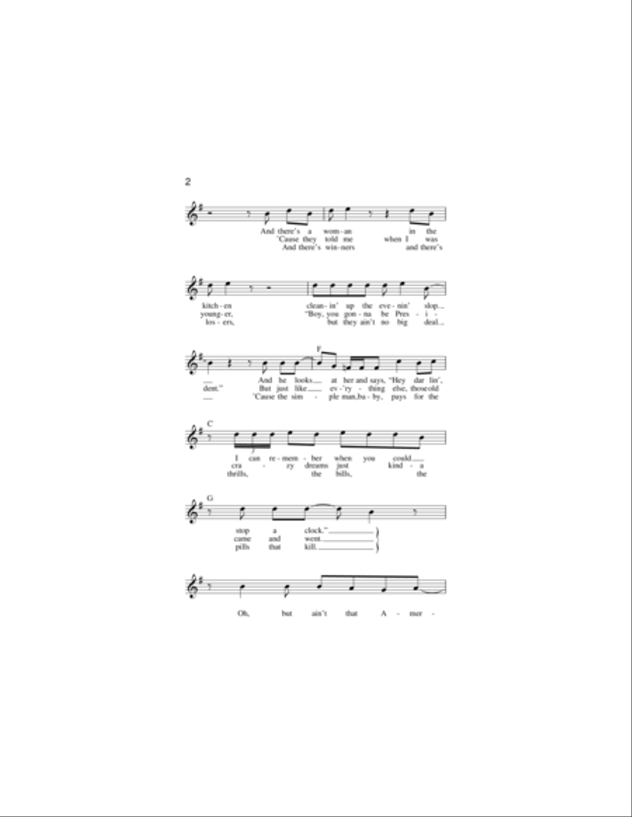 Pink Houses Piano scores gallery preview page 2
