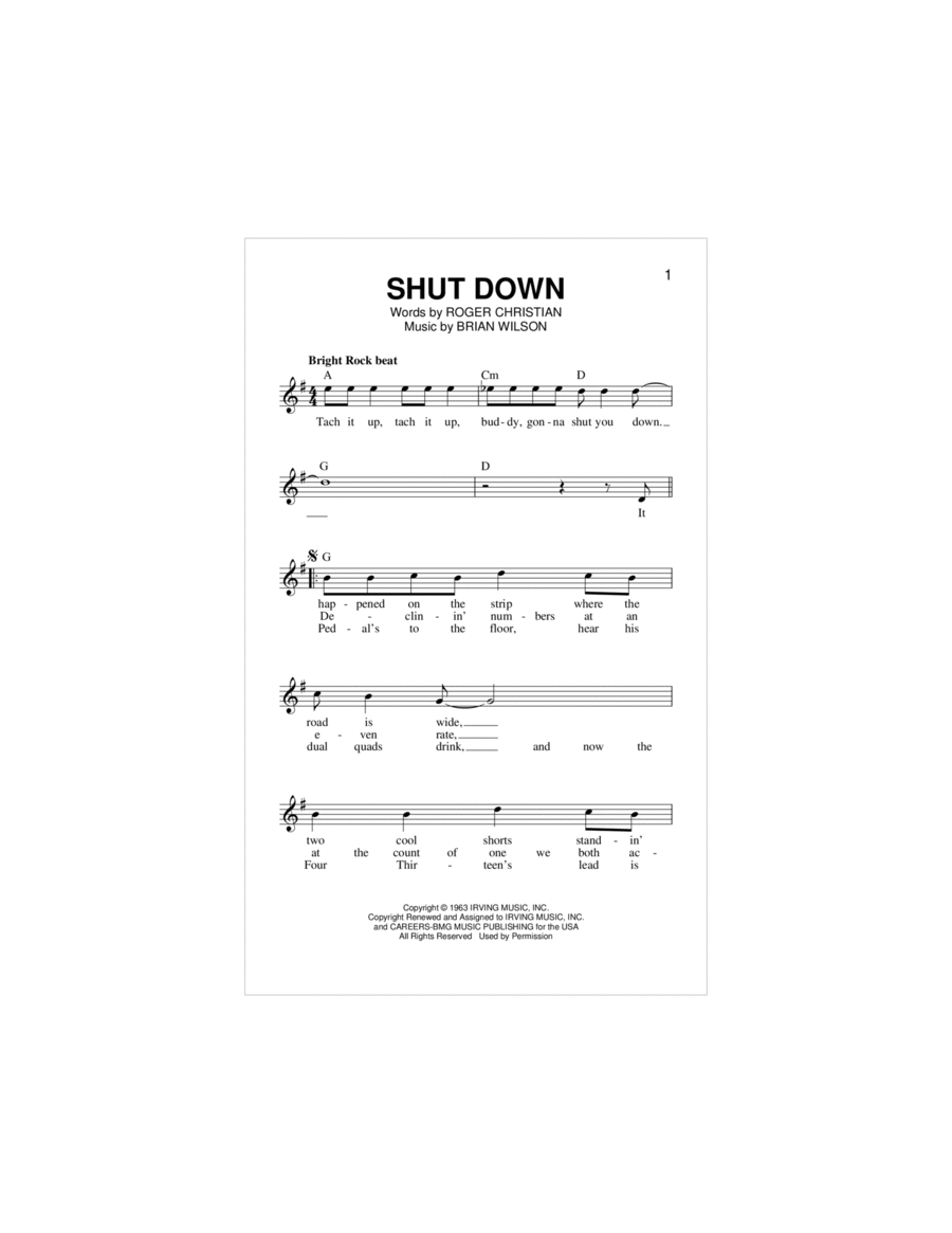 Shut Down Piano scores gallery preview page 1