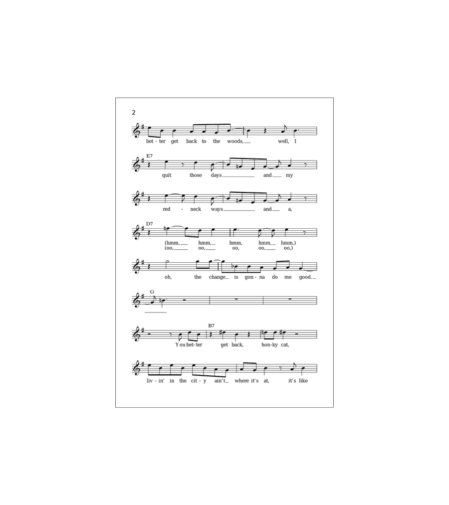 Honky Cat Acoustic Guitar scores gallery preview page 2