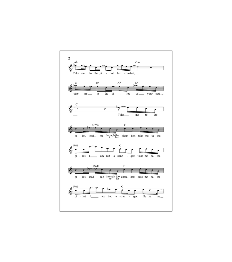 Take Me To The Pilot Acoustic Guitar scores gallery preview page 2