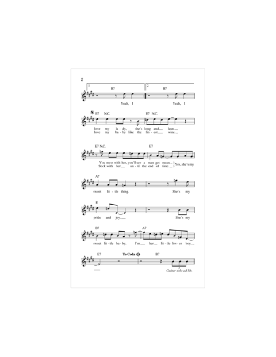 Pride And Joy Electric Guitar scores gallery preview page 2