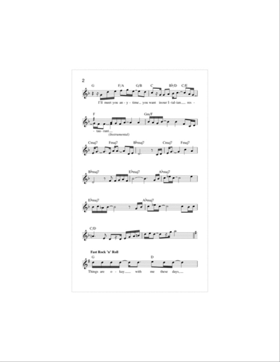 Scenes From An Italian Restaurant Piano scores gallery preview page 2