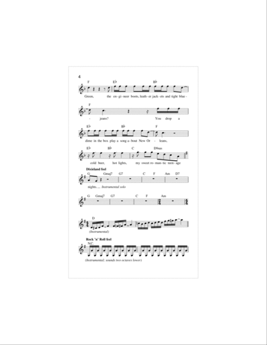 Scenes From An Italian Restaurant Piano scores gallery preview page 4