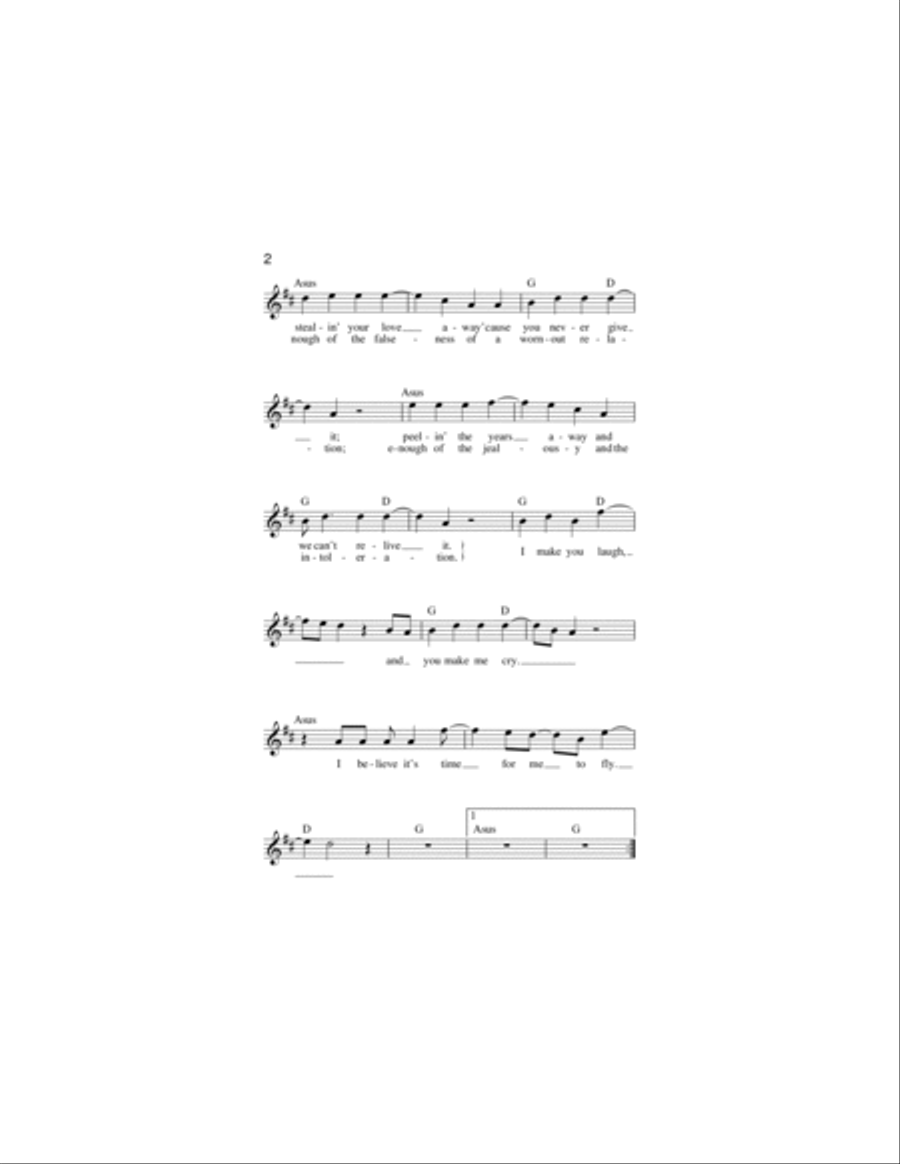 Time For Me To Fly Piano scores gallery preview page 2