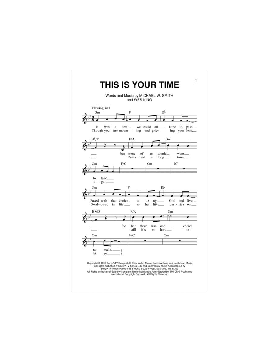 This Is Your Time Piano scores gallery preview page 1