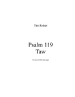 Psalm 119 - Taw