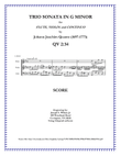 Quantz Trio Sonata in G Minor for Flute, Violin and Continuo, QV 2:34
