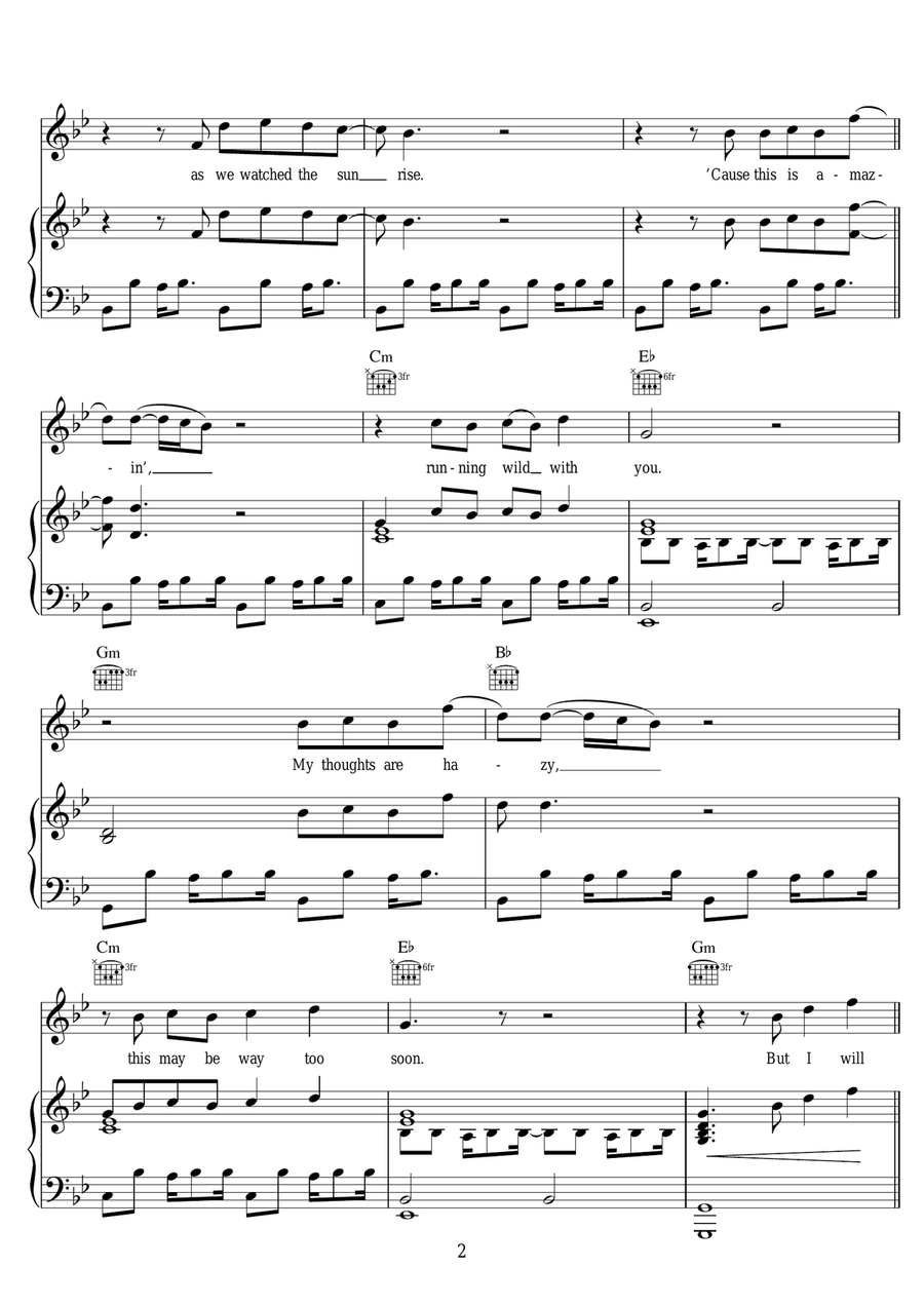 Never Let You Go (featuring John Newman) Piano, Vocal scores gallery preview page 2