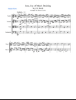 JESU, JOY OF MAN'S DESIRING - String Quartet, Intermediate Level of 2 violins, viola and cello mini preview