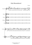 Only Remembered re-scored to TTBB with Tenor Solo