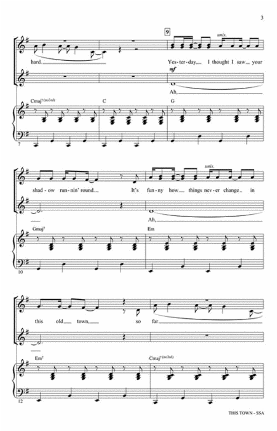 This Town This Town SSA scores gallery preview page 3