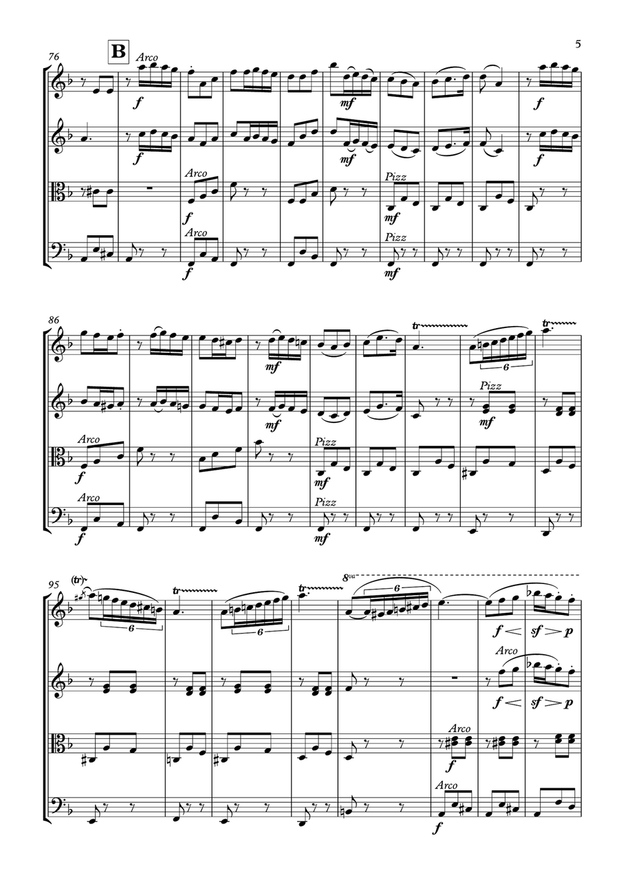 Carmen Suite Nº1 - G. Bizet - For String Quartet (Full Score and Parts) String Quartet scores gallery preview page 5