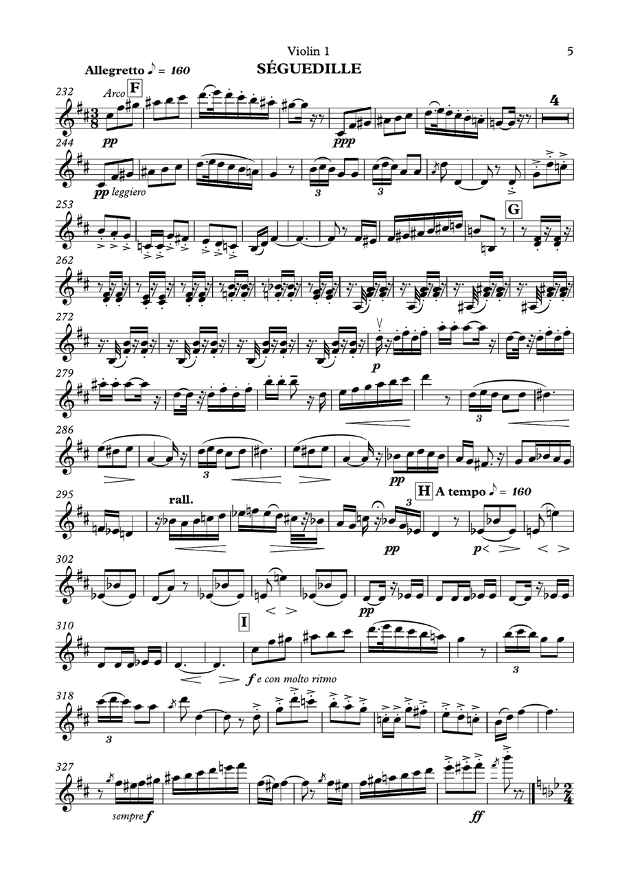 Carmen Suite Nº1 - G. Bizet - For String Quartet (Full Parts) Carmen Suite Nº1 - G. Bizet - For String Quartet (Full Parts) String Quartet scores gallery preview page 5