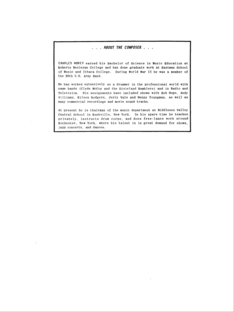 Jim Dandy Percussion scores gallery preview page 1
