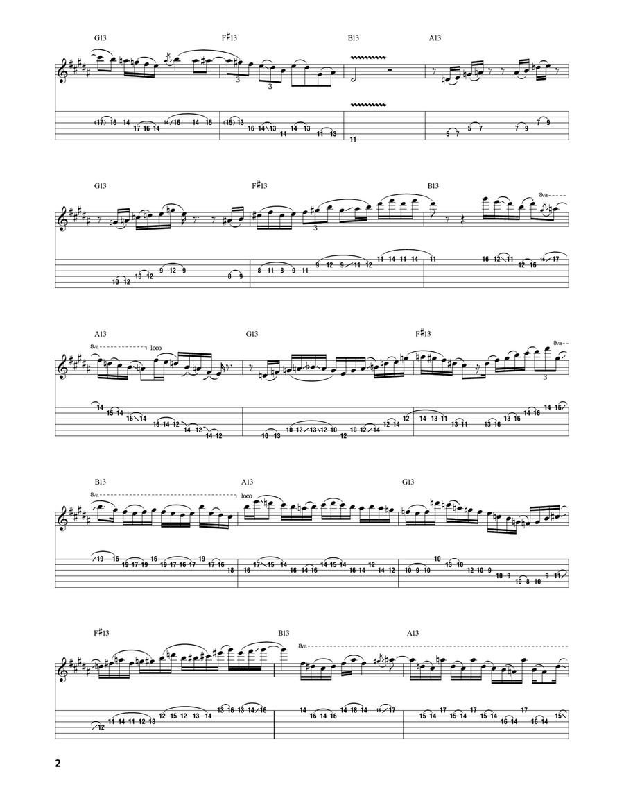Pink And Blows Over: Part III: Jazzbo Paddle-Foot Acoustic Guitar scores gallery preview page 2