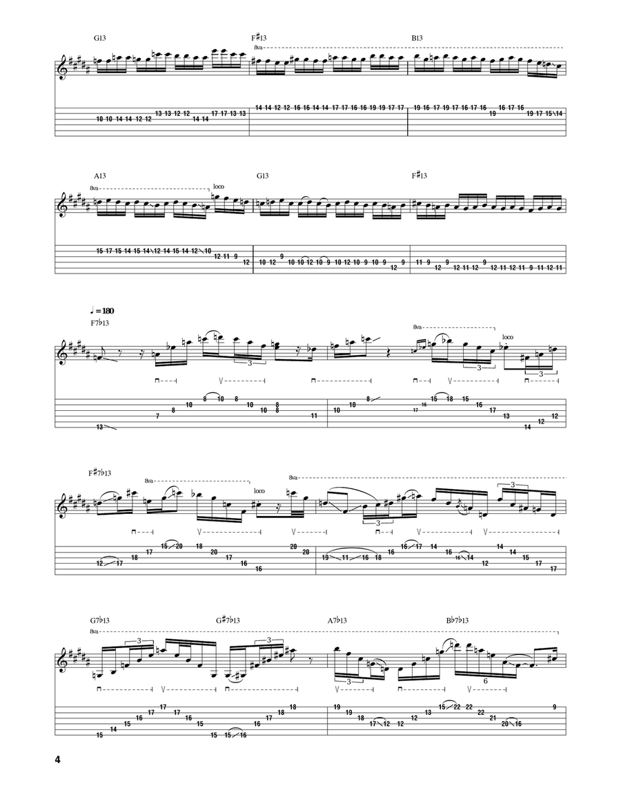 Pink And Blows Over: Part III: Jazzbo Paddle-Foot Acoustic Guitar scores gallery preview page 4