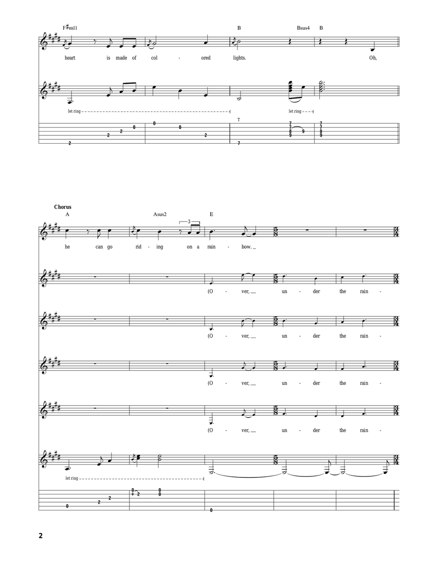 Pink And Blows Over: Part I Acoustic Guitar scores gallery preview page 2