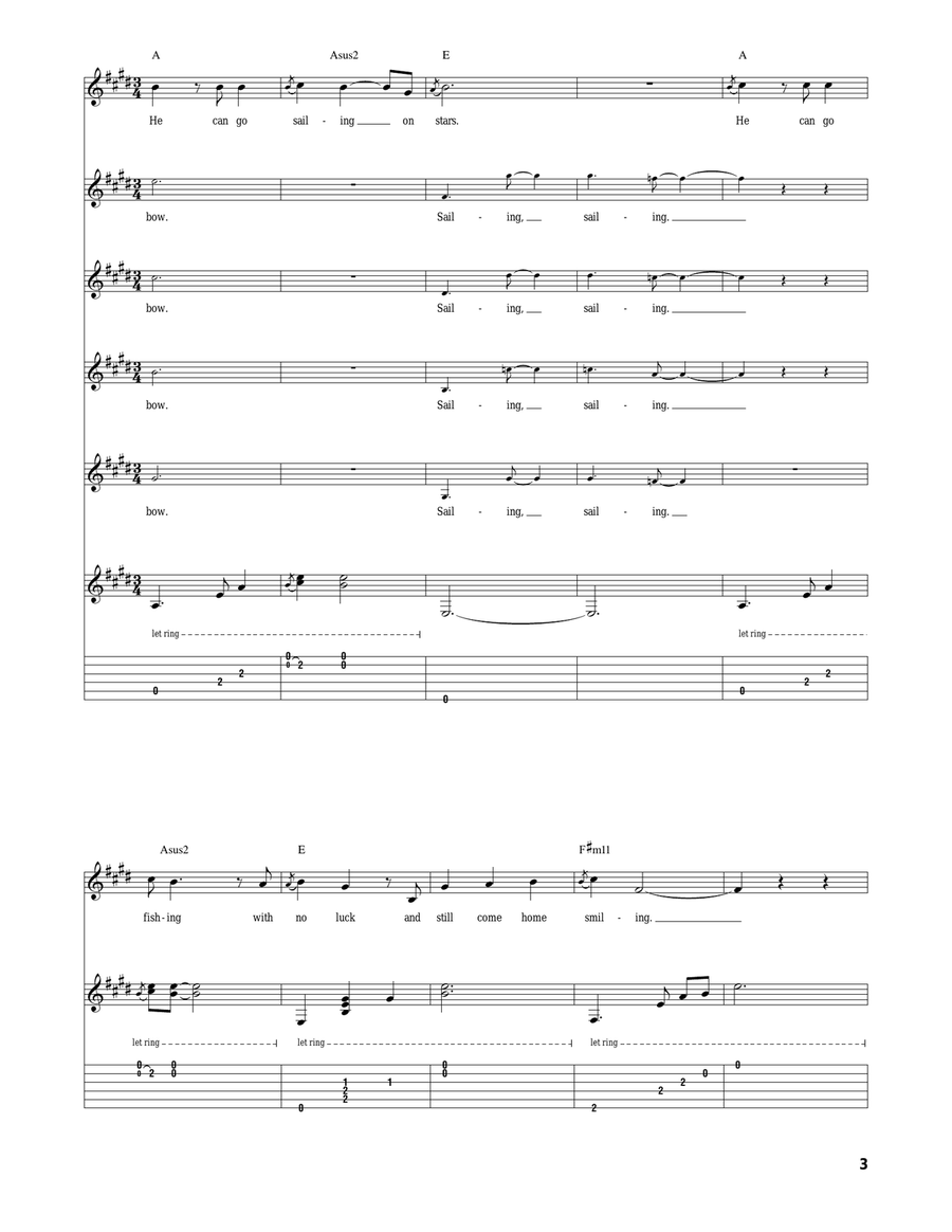 Pink And Blows Over: Part I Acoustic Guitar scores gallery preview page 3