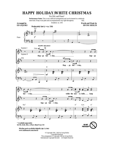 Happy Holiday (arr. Ed Lojeski)