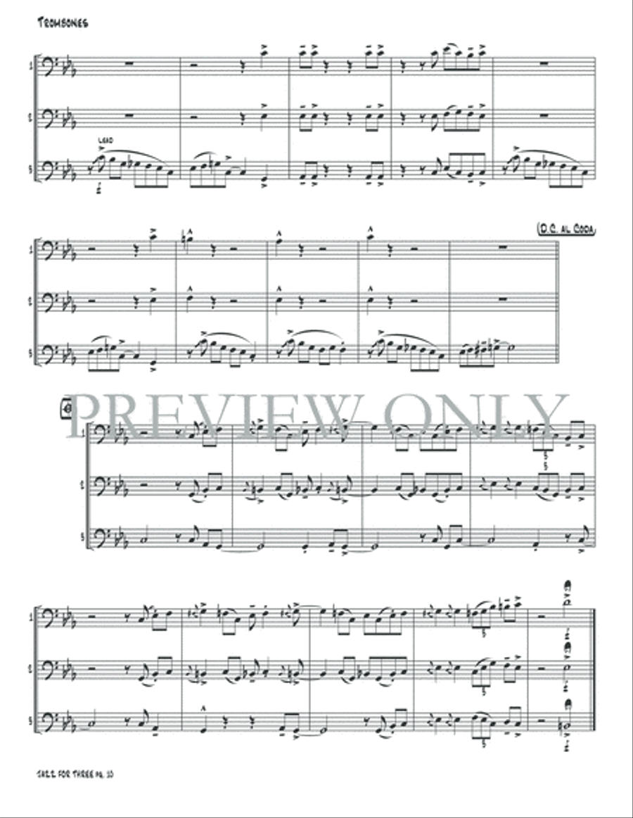 Jazz for Three Small Ensemble scores gallery preview page 12