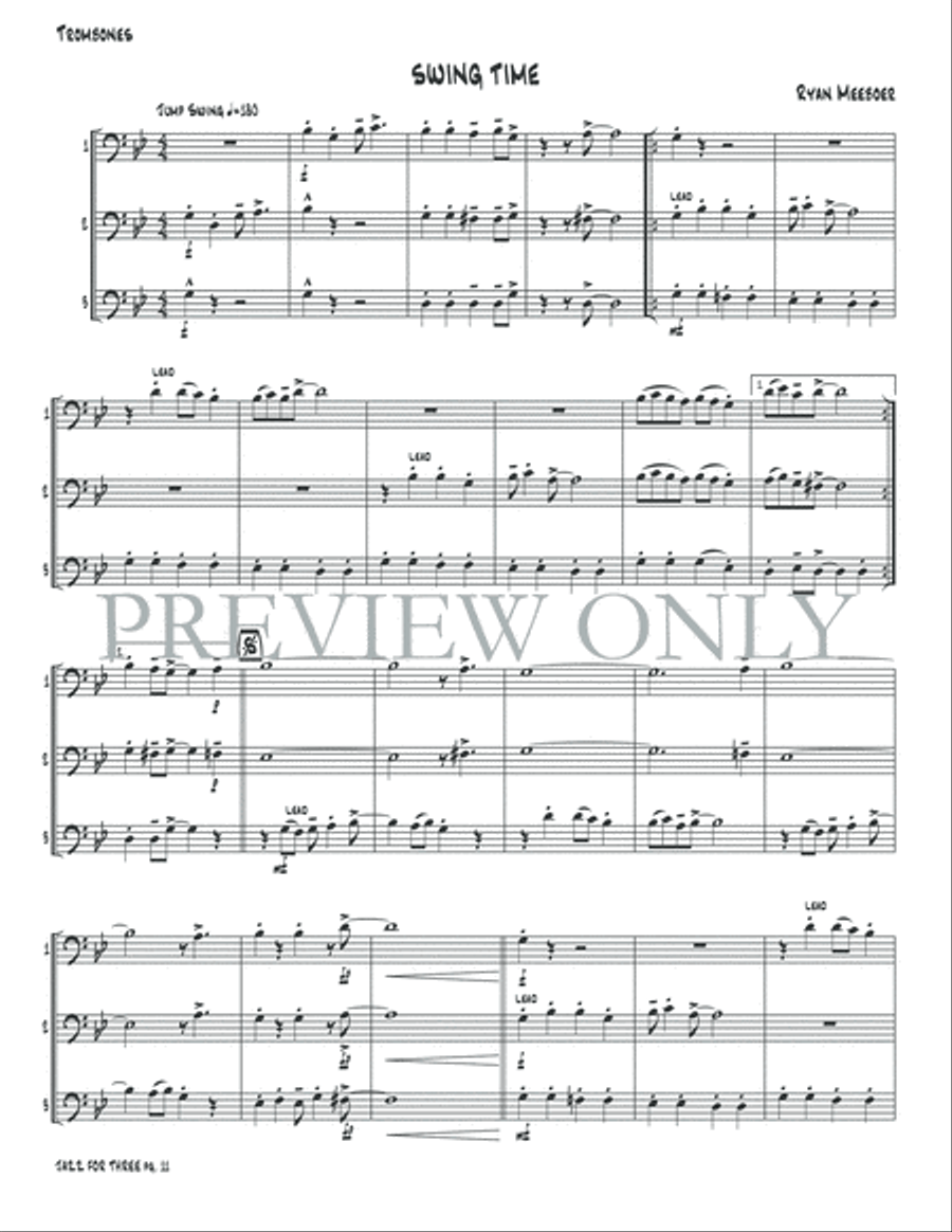 Jazz for Three Small Ensemble scores gallery preview page 13