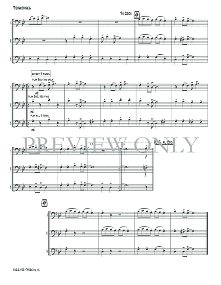 Jazz for Three Small Ensemble scores gallery preview page 14