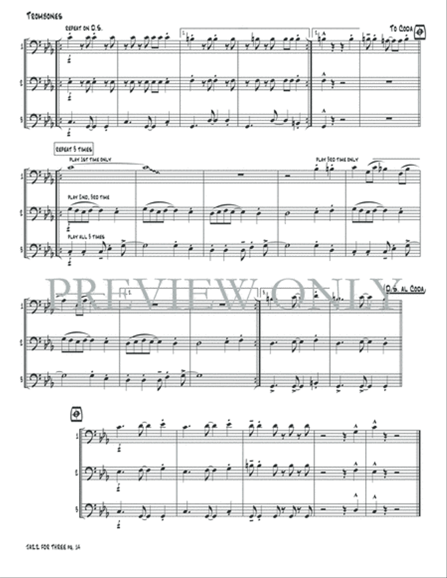 Jazz for Three Small Ensemble scores gallery preview page 16