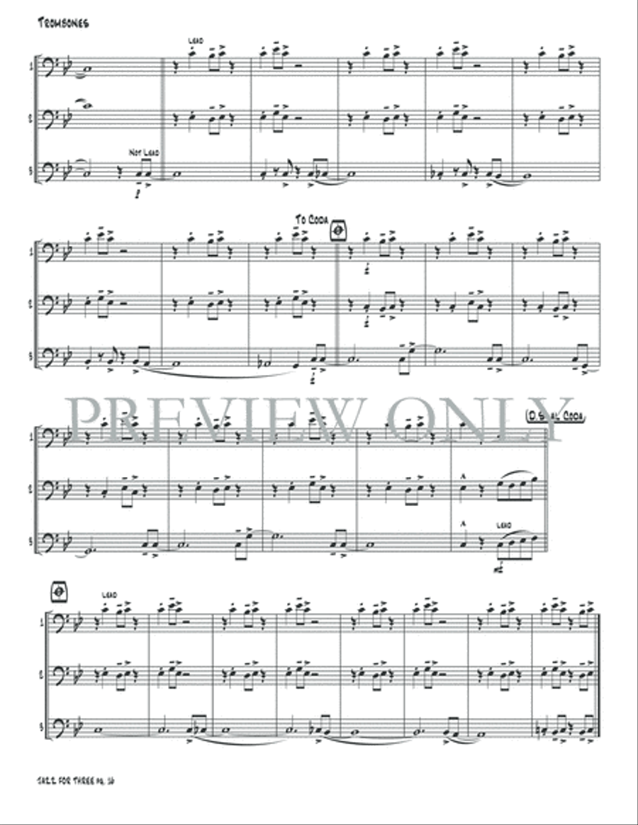 Jazz for Three Small Ensemble scores gallery preview page 18