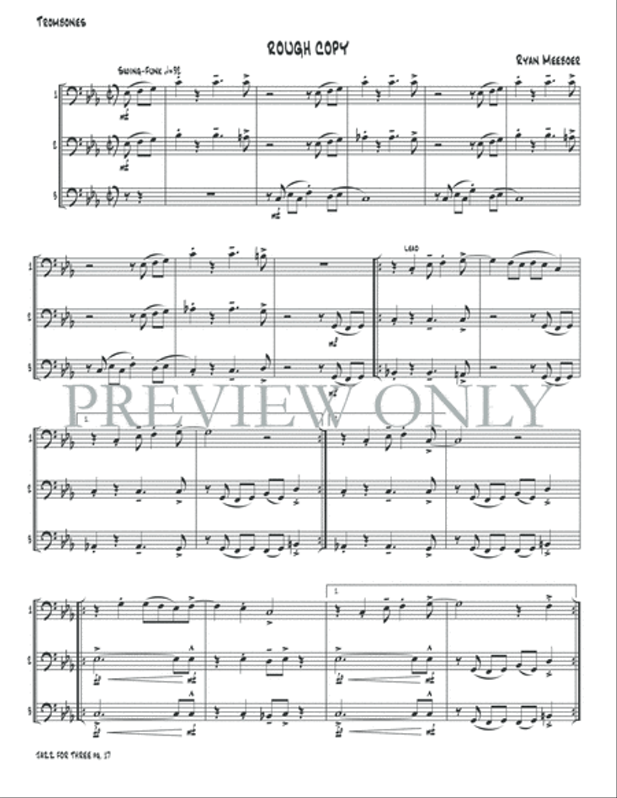 Jazz for Three Small Ensemble scores gallery preview page 19