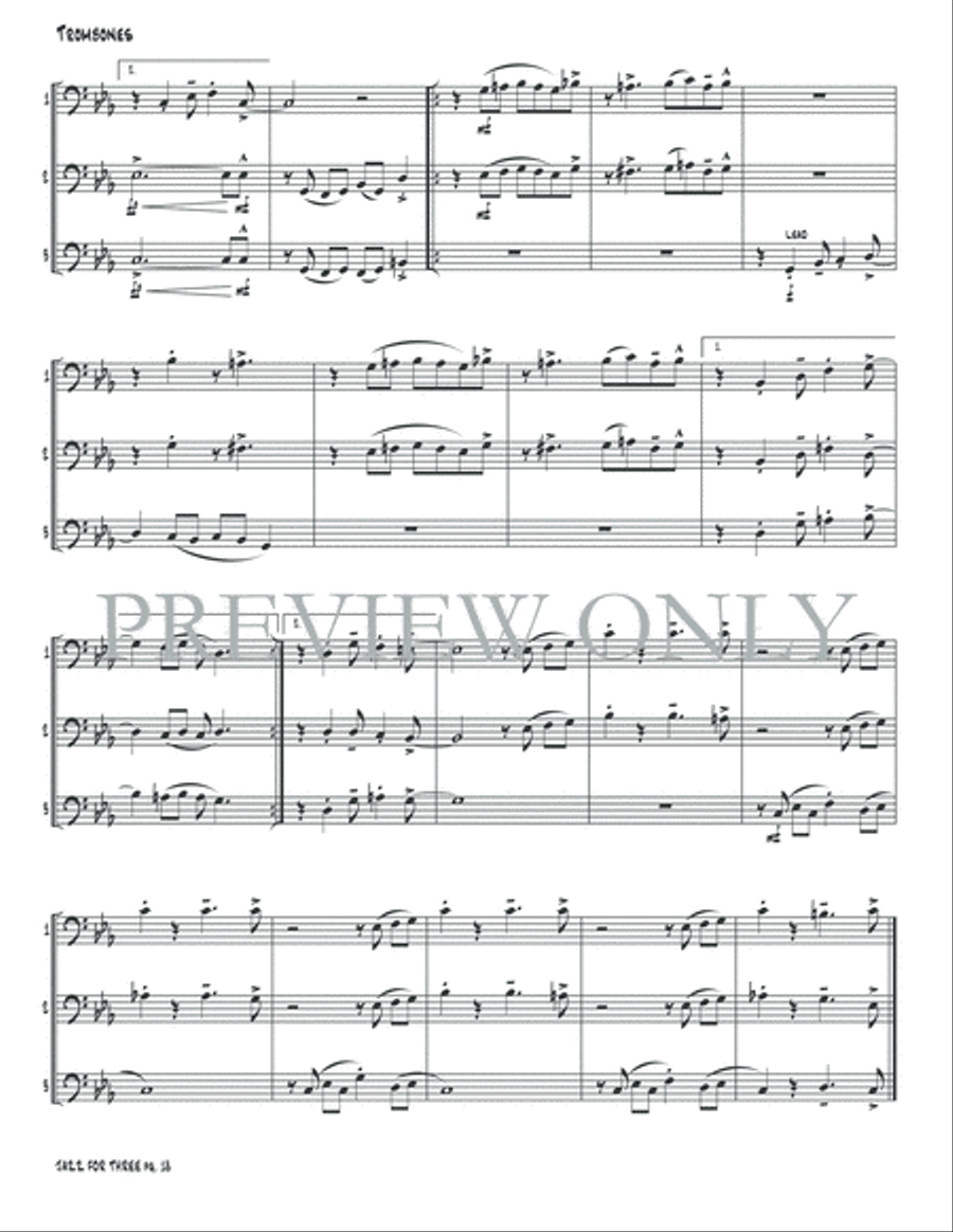 Jazz for Three Small Ensemble scores gallery preview page 20