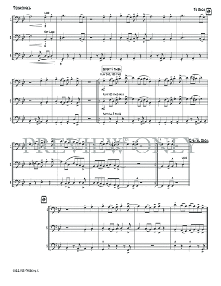 Jazz for Three Small Ensemble scores gallery preview page 4