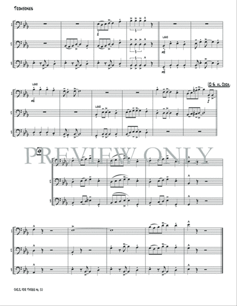 Jazz for Three Small Ensemble scores gallery preview page 22