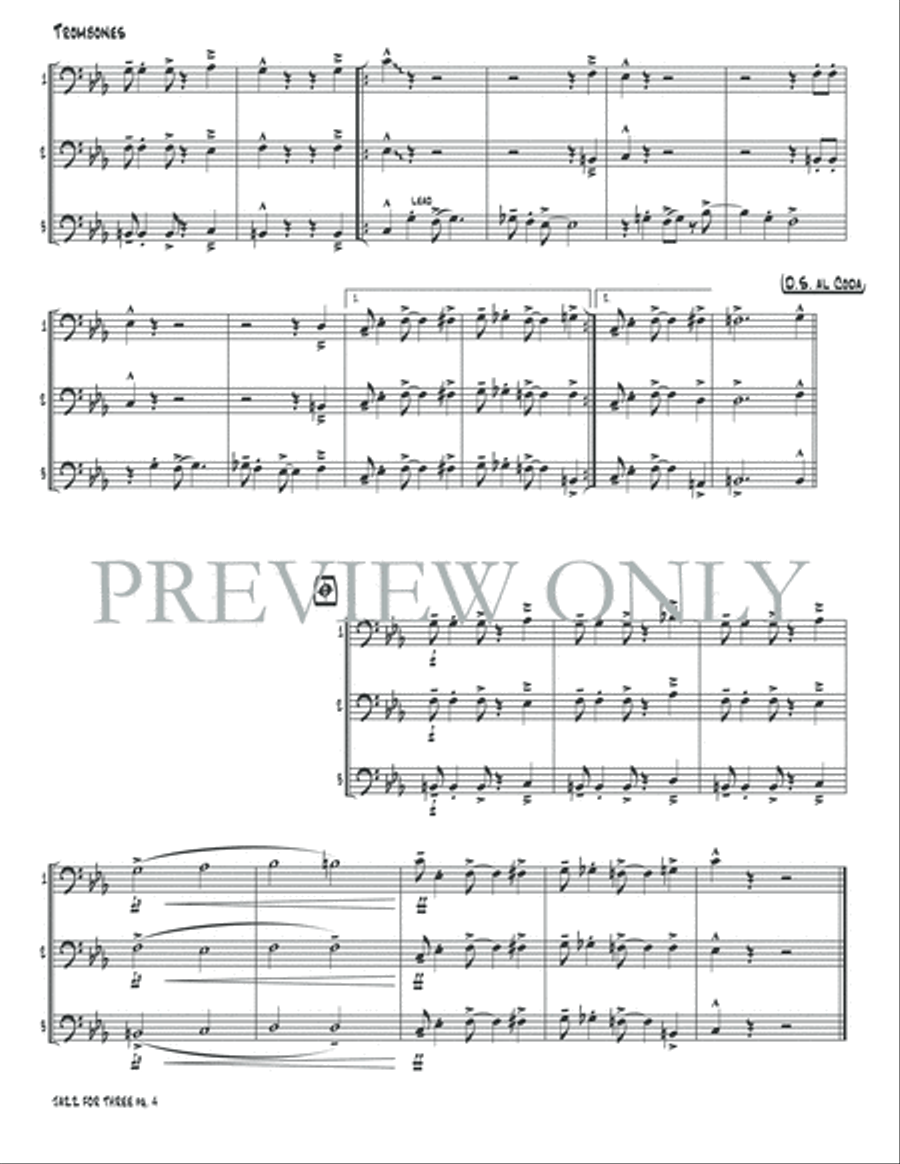 Jazz for Three Small Ensemble scores gallery preview page 6