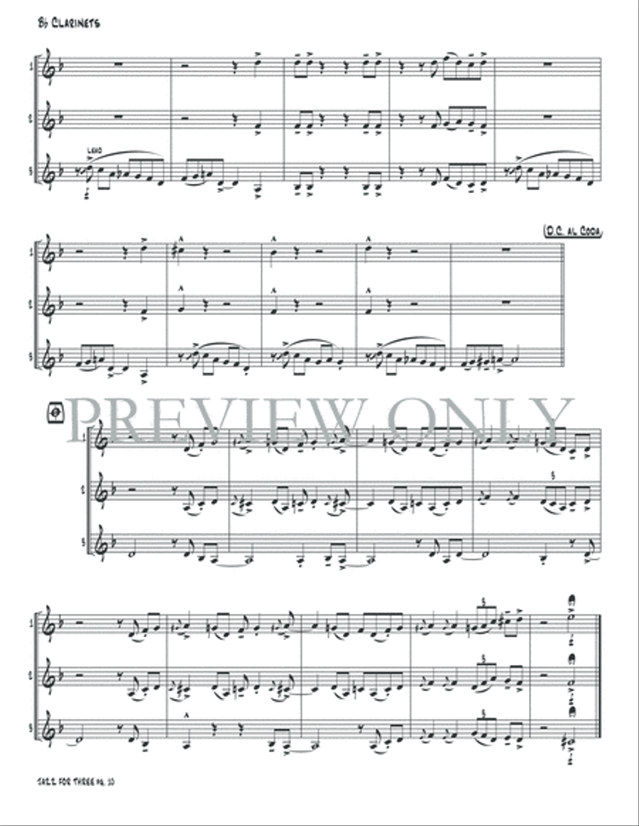 Jazz for Three Jazz for Three Small Ensemble scores gallery preview page 12