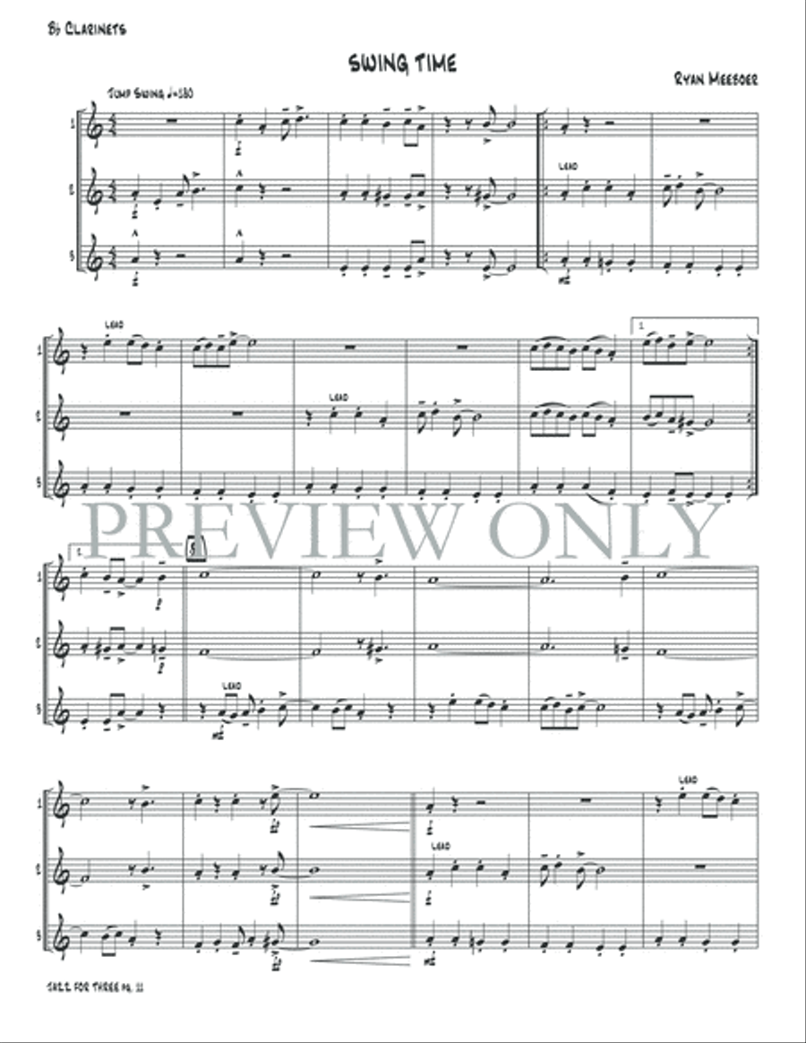 Jazz for Three Jazz for Three Small Ensemble scores gallery preview page 13