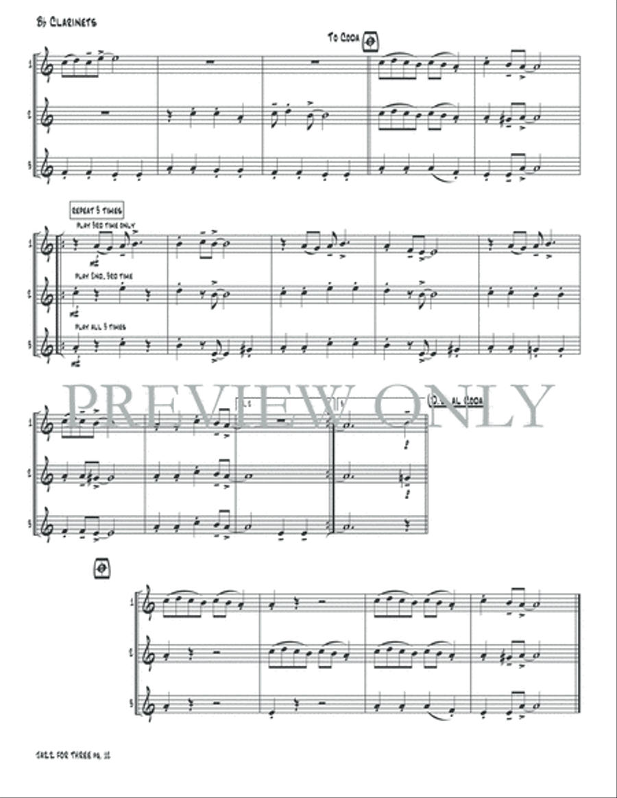 Jazz for Three Jazz for Three Small Ensemble scores gallery preview page 14