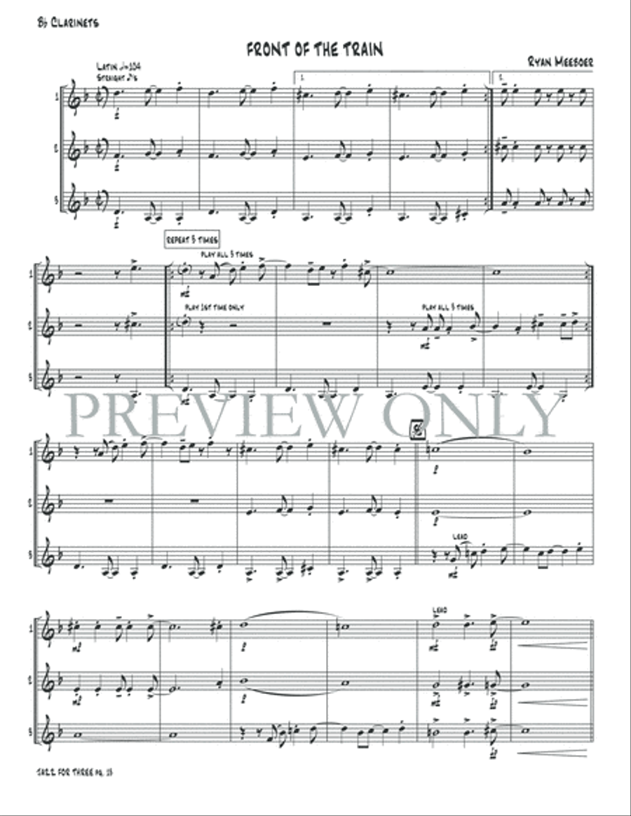 Jazz for Three Jazz for Three Small Ensemble scores gallery preview page 15