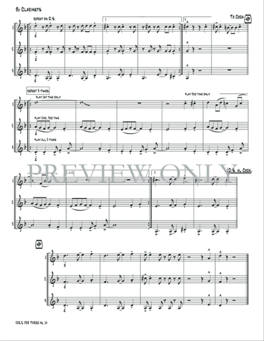 Jazz for Three Jazz for Three Small Ensemble scores gallery preview page 16