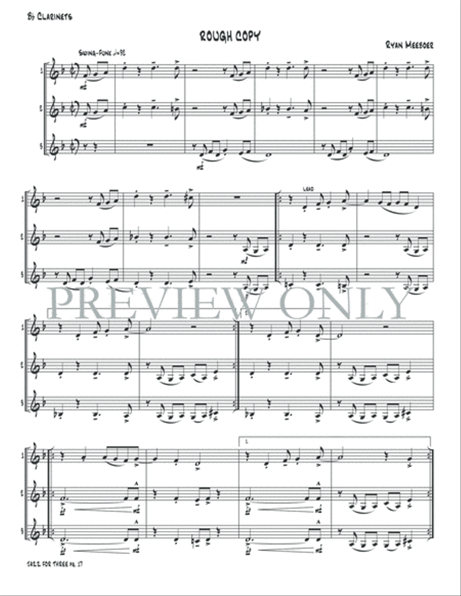 Jazz for Three Jazz for Three Small Ensemble scores gallery preview page 19