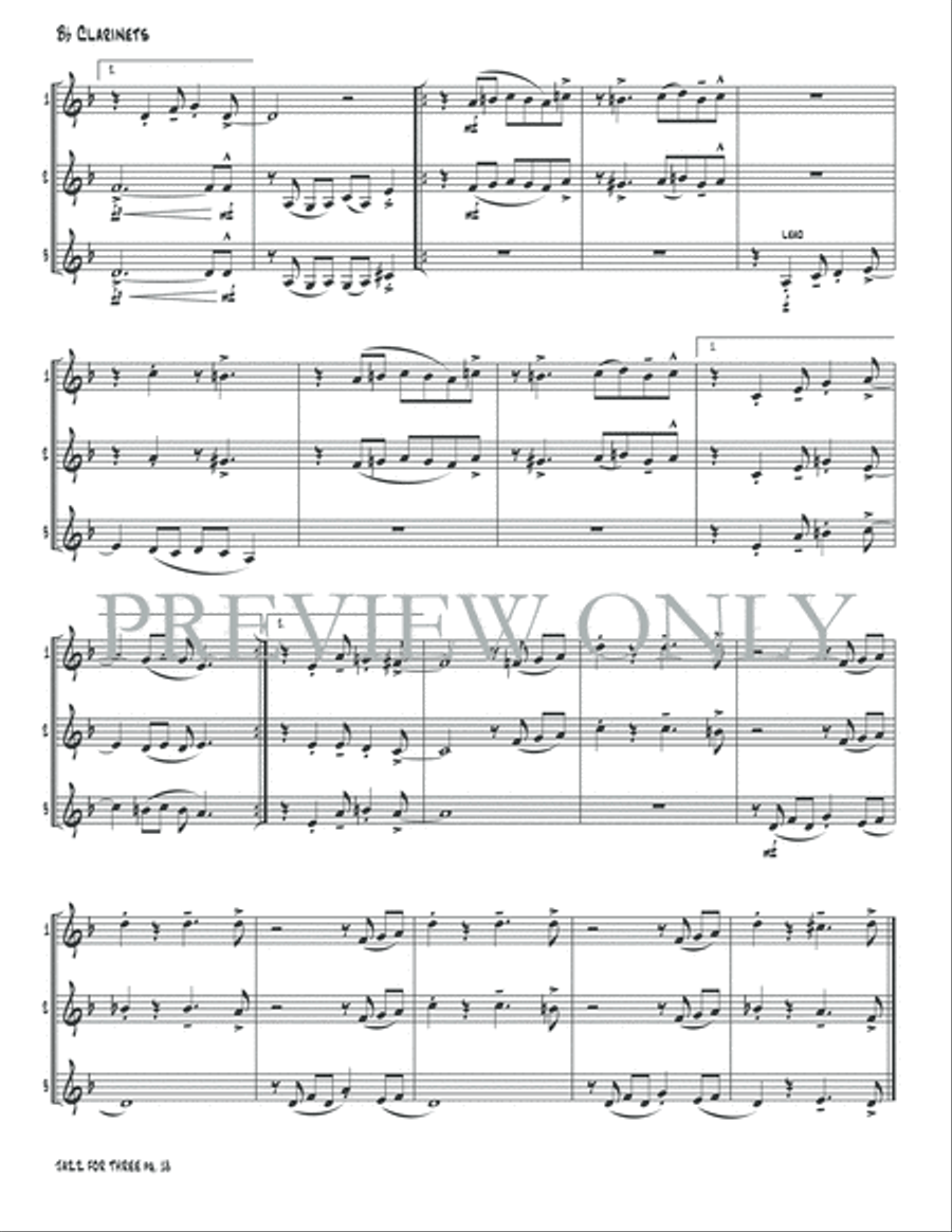 Jazz for Three Jazz for Three Small Ensemble scores gallery preview page 20
