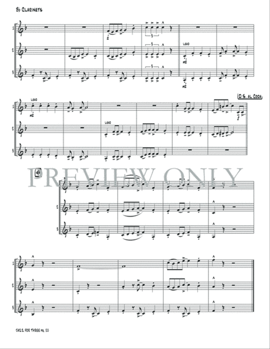 Jazz for Three Jazz for Three Small Ensemble scores gallery preview page 22