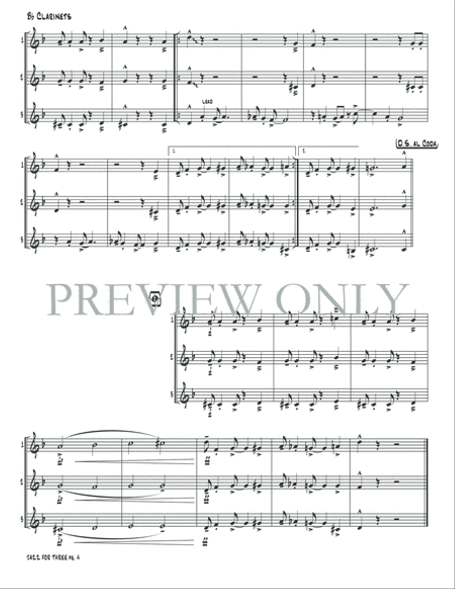 Jazz for Three Jazz for Three Small Ensemble scores gallery preview page 6