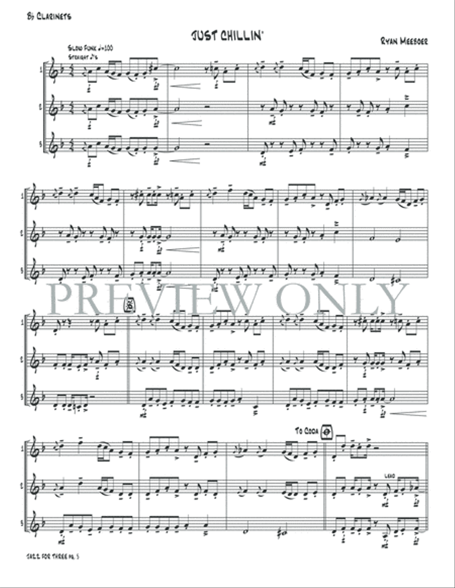 Jazz for Three Jazz for Three Small Ensemble scores gallery preview page 7